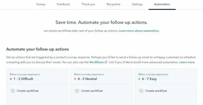 automate your feedback form and follow-up actions